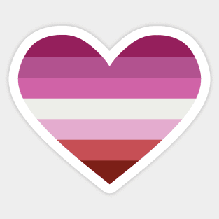 lesbian pride heart Sticker